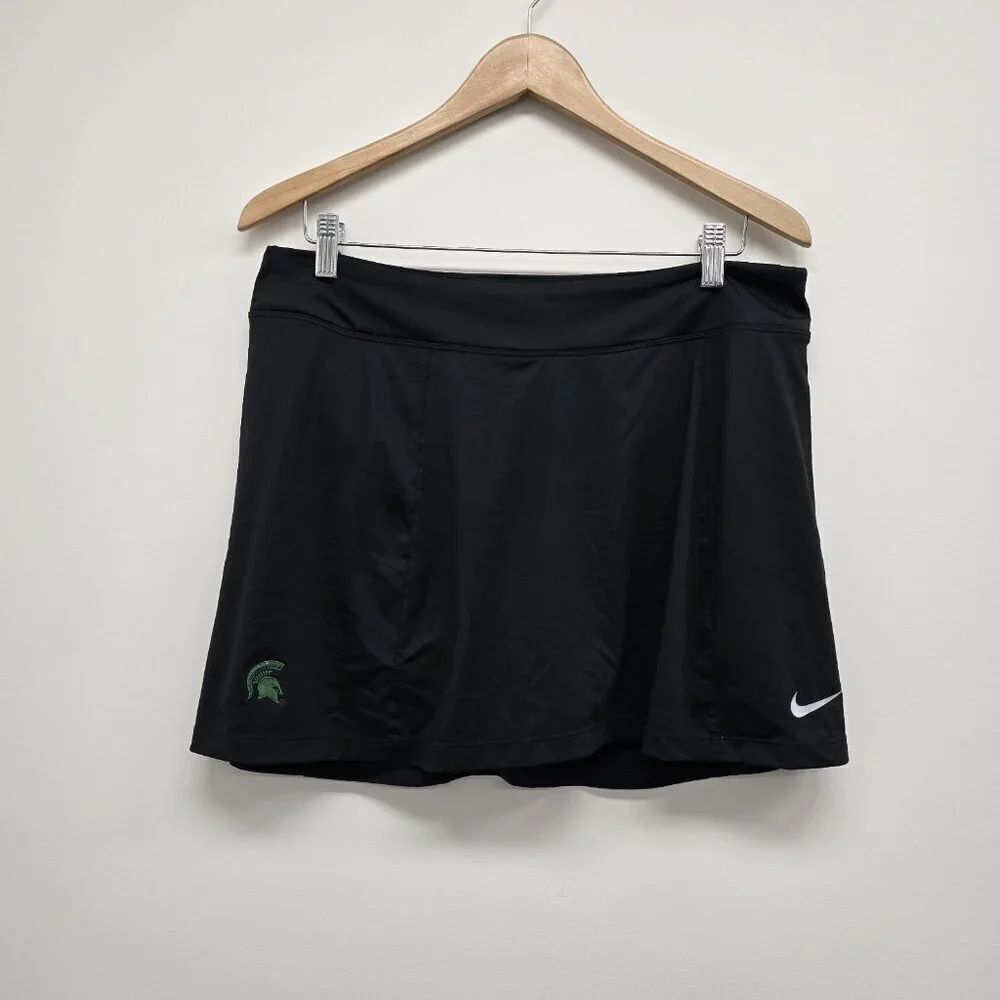 Nike Dri Fit Golf Skort Michigan State Spartans Women's Size XL Black Stretch